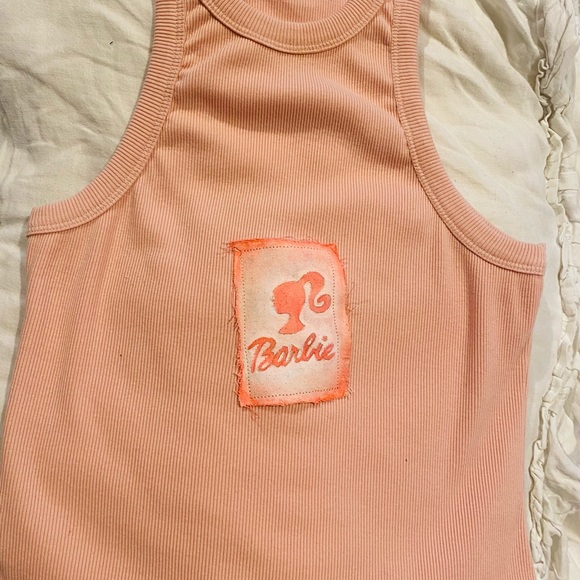 Pink Barbie H&M Handpainted Tank - Picture 2 of 3